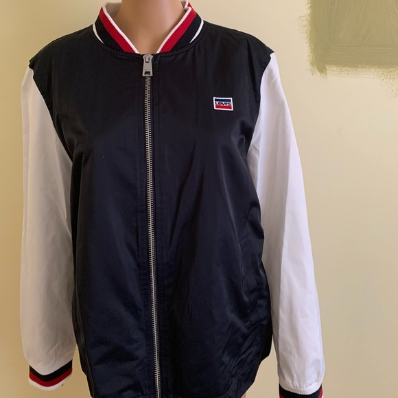 - Colorblock Stripe Trim Bomber Jacket - Picture 2 of 8